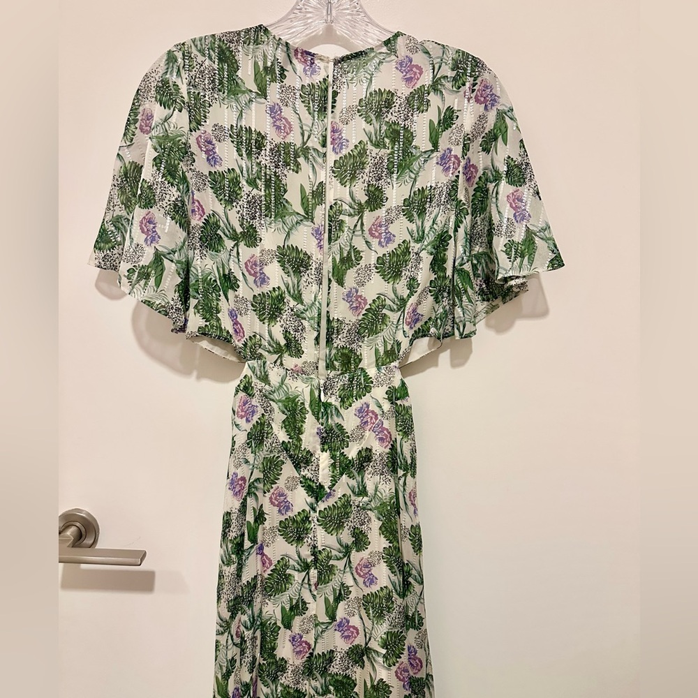 Maje Green and Purple Floral Maxi Dress - Picture 3 of 16